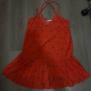 Arizona Jean Company Orange Floral Print Sundress